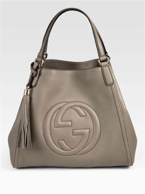 gucci gray bag|Gucci shoulder tote bags.